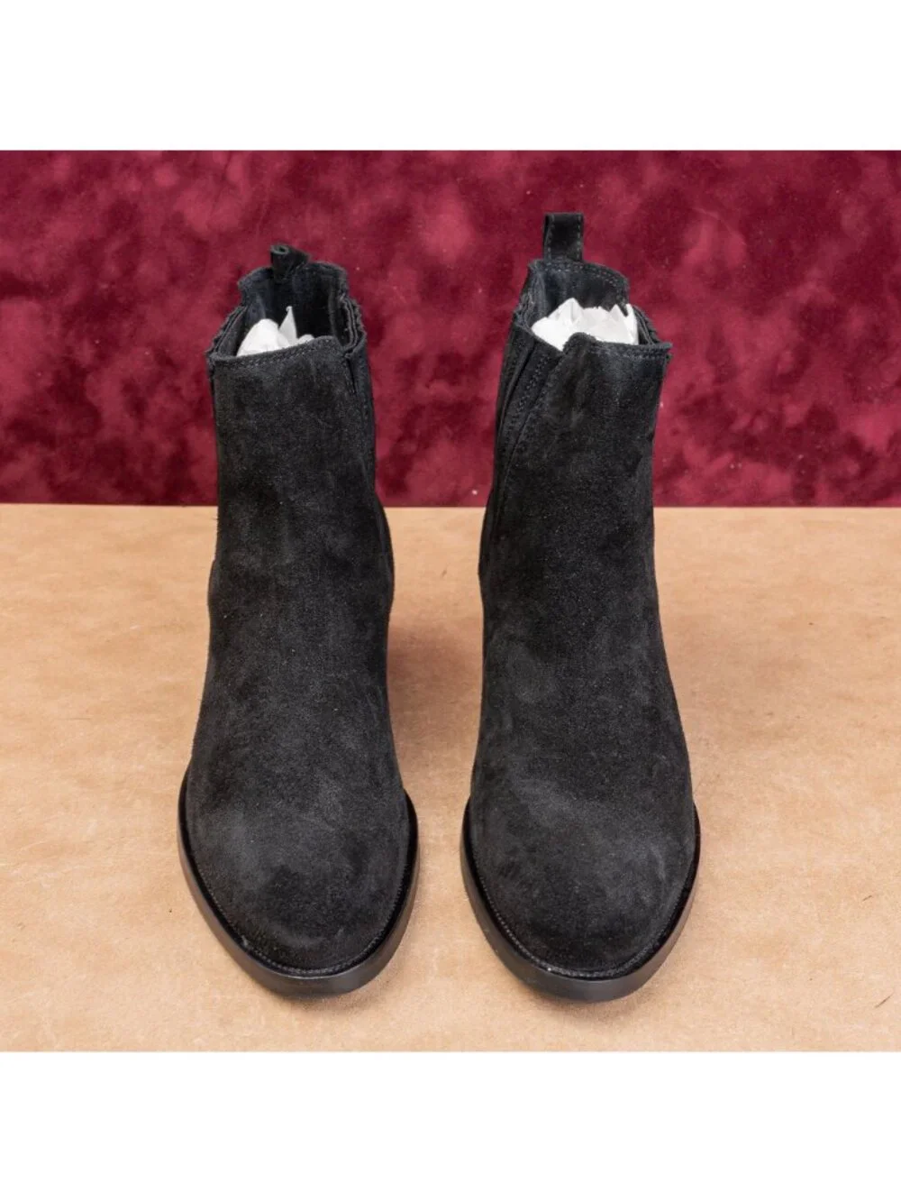 La Canadienne Wmn Prince Chelsea Western Cowboy Vibram Black Suede Boots Sz 8.5